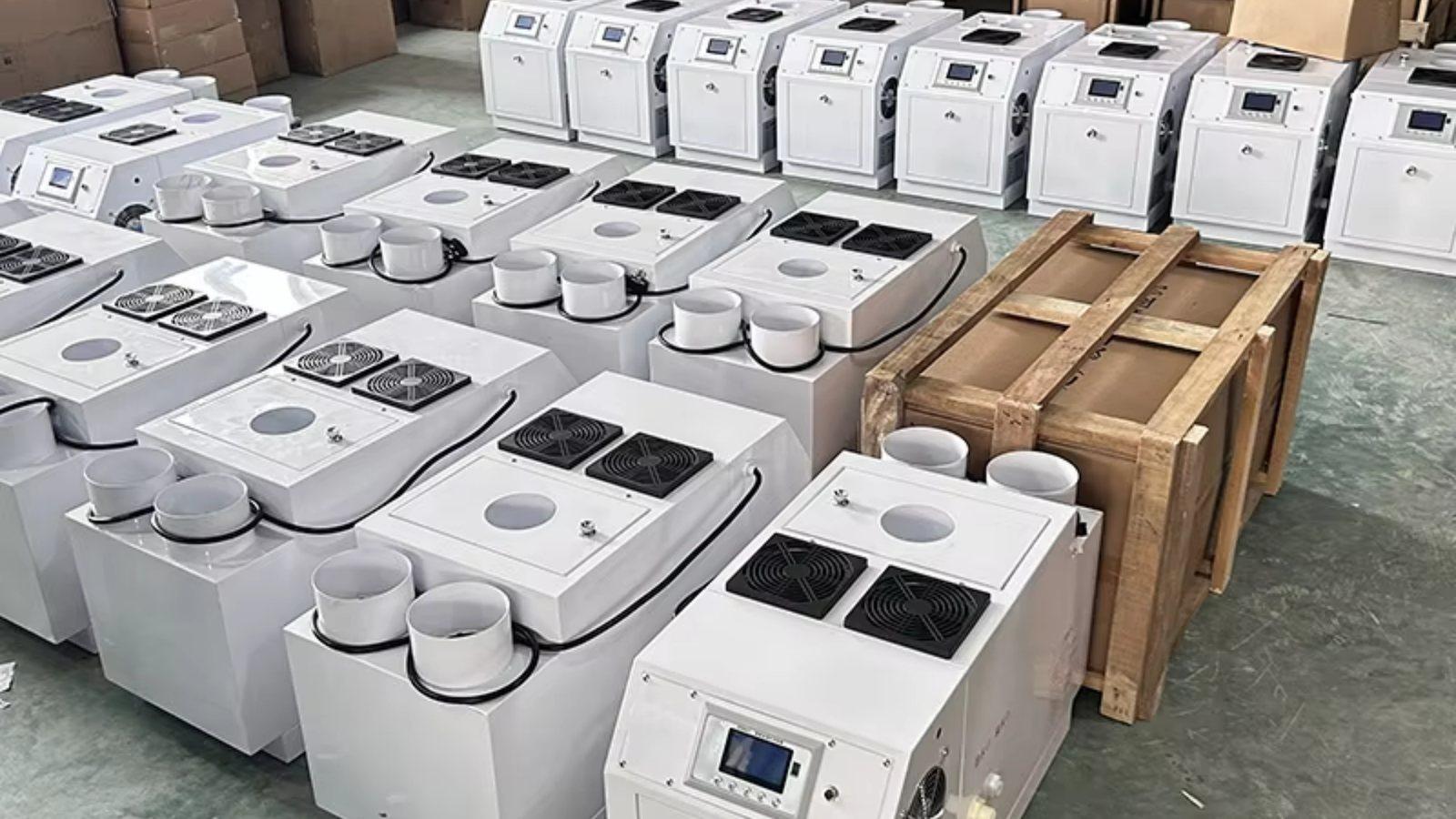 Industrial humidifier equipment ready for shipment