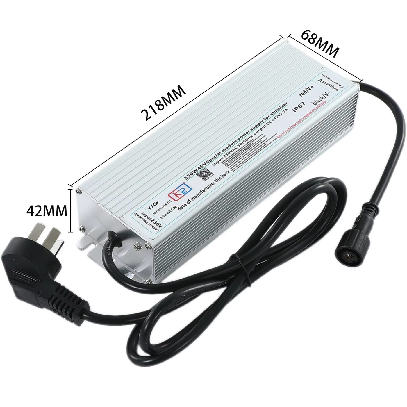 45V ultrasonic mist maker module power supply dimensions