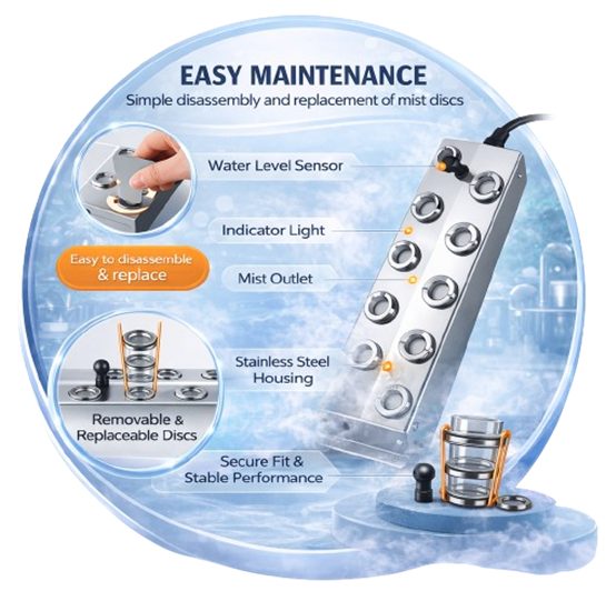 Mist maker easy maintenance infographic
